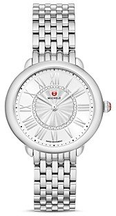 Serein Mid Stainless Diamond Dial Watch, 36mm