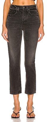 Karolina High Rise Straight Crop in Black-AB