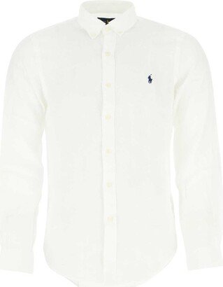 Logo Embroidered Poplin Shirt-AB