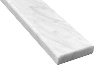 Custom Cut Bianco Carrara Marble Saddle Threshold Length