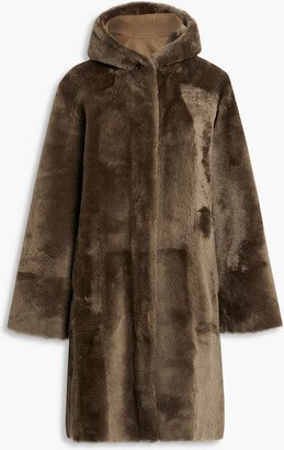 Dom Goor Reversible shearling hooded coat