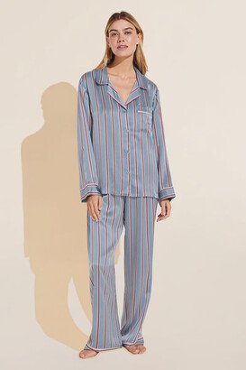 Inez Washable Silk Printed Long PJ Set-AC