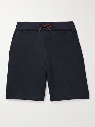 Straight-Leg Cotton and Linen-Blend Jersey Drawstring Shorts
