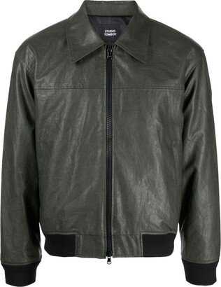 STUDIO TOMBOY Zip-Up Leather Jacket