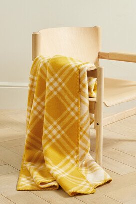 Checked Wool Blanket - Yellow