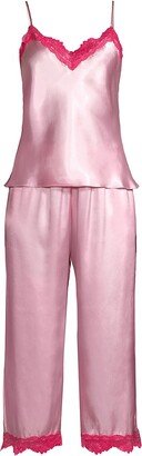 Felicity 2-Piece Satin Crop Pajama Set