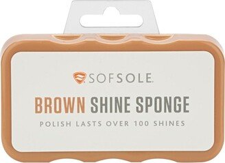 Leather Shoe Shine Sponge - Brown