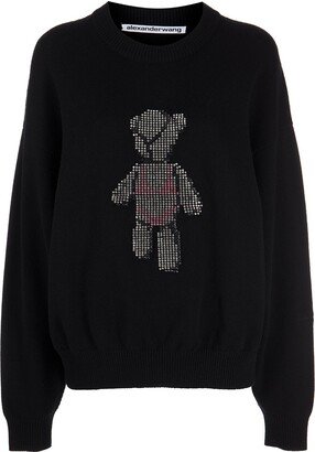 Beiress crystal-embellished wool jumper