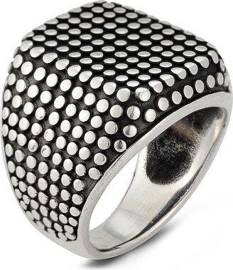 Yield of Men Men's Oxidized Dotted Ring