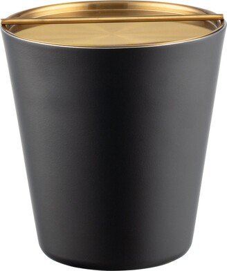 Metropolis Lily Ice Bucket, 2.5 Quart - Black, Gold Tone