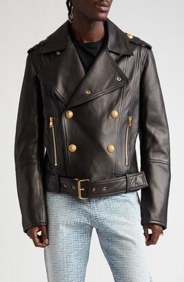 Lambskin Leather Moto Jacket