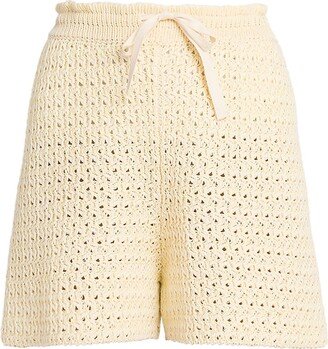 Crocheted Drawstring Shorts