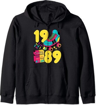 80s Nostalgia 1989 1989 Retro Raised In The 80s Old School Nostalgia Zip Hoodie