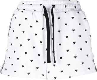 Cotton Heart-Print Shorts