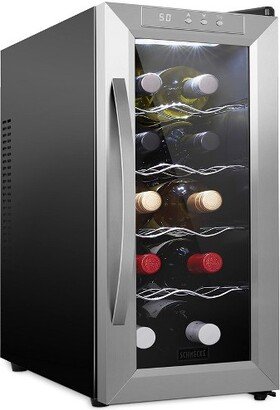 Schmecke 10 Bottle Thermoelectric Wine Cooler Fridge Mini Refrigerator