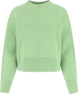 Ribbed-Knit Crewneck Sweater