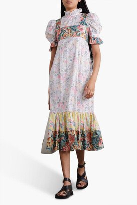 Ruthin floral-print cotton-poplin midi dress