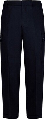 Cargo-Pockets Stretched Tapered Trousers