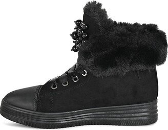 Ninety Union Faux Fur Trim High Top Sneakers