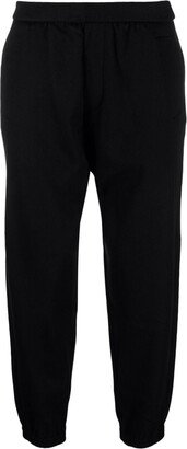 Elasticated-Waist Tapered Trousers-AO