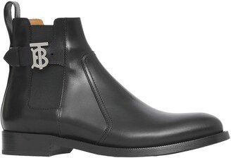 Luke TB Monogram Buckle Leather Chelsea Boot