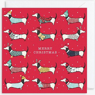 Selfridges Edit Happy Christmas Graphic-print Christmas Card 12.5cm x 12.5cm