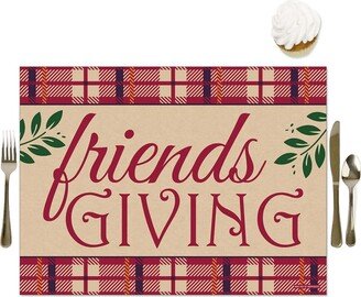 Big Dot Of Happiness Friends Thanksgiving Feast - Party Table Decorations - Party Placemats - 16 Ct