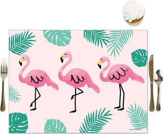 Big Dot Of Happiness Pink Flamingo - Party Table Decorations - Tropical Summer Party Placemats 16 Ct