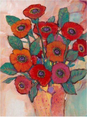 Tim O'Toole Poppies in a Vase Ii Canvas Art - 36.5