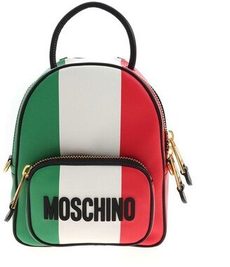 Color-Block Logo Plaque Backpack