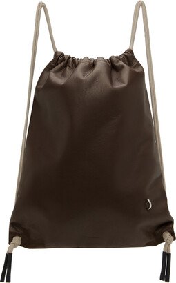 Brown Drawstring Backpack
