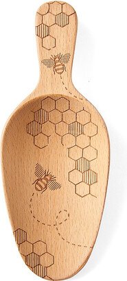 Laser Etched Beechwood Large Scoop, Honey Bee Collection