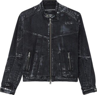 Distressed-Effect Denim Jacket