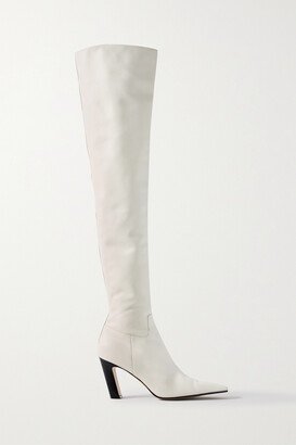 Marfa Leather Over-the-knee Boots - Off-white