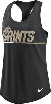 Women's City (NFL New Orleans Saints) Racerback Tank Top in Black