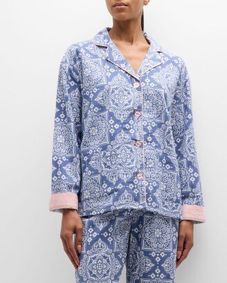 Printed Cotton Flannel Pajama Set