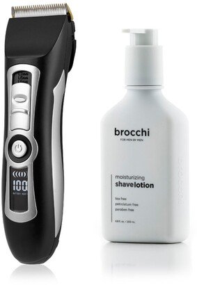 BROCCHI Grooming Trimmer & Moisturizing Shave Lotion Bundle Digital Trimmer & Moisturizing Shave Lotion