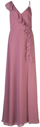 Ruffle Trim Bridesmaid Gown