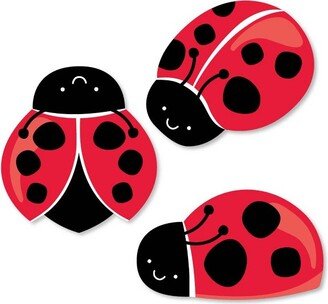 Big Dot of Happiness Happy Little Ladybug - DIY Shaped Baby Shower or Birthday Party Cut-Outs - 24 Count