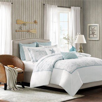 Gracie Mills Maya Bay Duvet Cover Mini Set, White - King