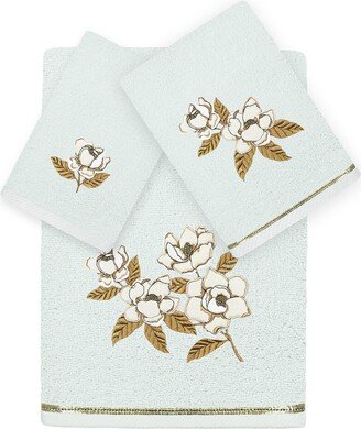 Maggie 3Pc Embellished Turkish Cotton Towel Set