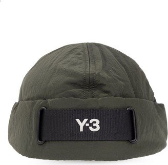 Grosgrain Logo-Belt Turn-Up Hem Beanie