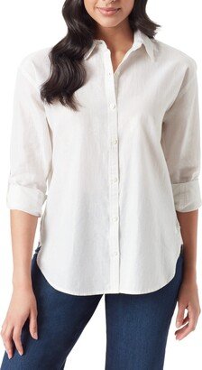 Women's Metallic-Threaded Amanda Button-Front Shirt