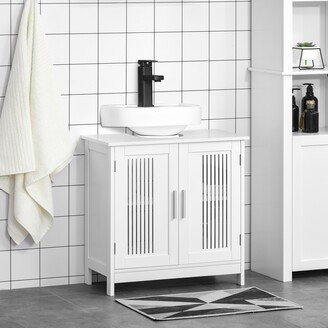 kleankin Under Sink Cabinet for Efficient Small Bathroom Storage, Modern and Elegant Bathroom Cabinet Storage for Small Spaces