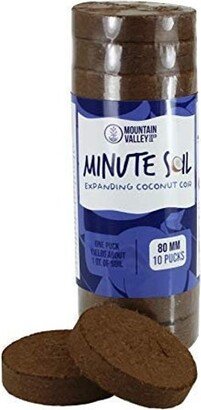 Minute Soil - Compressed Coco Coir Fiber Grow Medium 80mm Pucks 10 Pack = 2.5 Gallons Of Potting