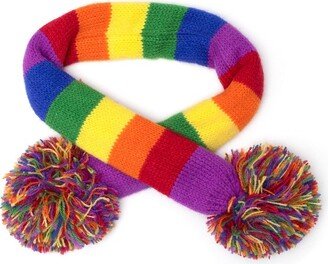 The Worthy Dog Rainbow Stripe Knitted Scarf - Muticoored - L