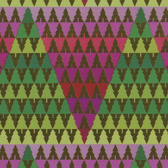 Wrap Pink Green Zigzag Trees