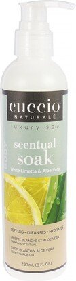 Scentual Soak - White Limetta and Aloe Vera by Cuccio Naturale for Women - 8 oz Body Soak