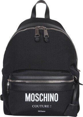 Logo Print Backpack-AD