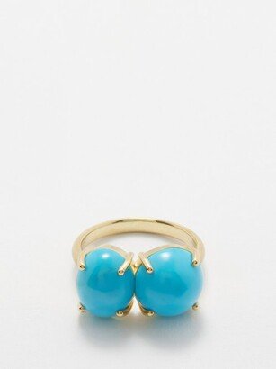 Gumball Turquoise & 18kt Gold Ring